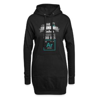 Chimie Chimiste Dire Blagues Cadeau Argon - Sweat-shirt à capuche long Femme - noir - Devant