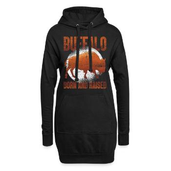 buffle - Sweat-shirt à capuche long Femme - noir - Devant