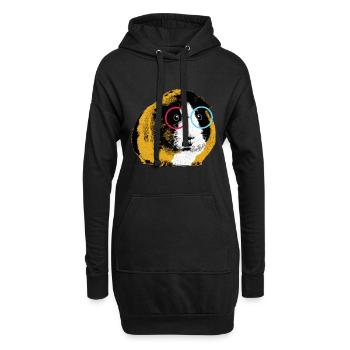Cobaye - Sweat-shirt à capuche long Femme - noir - Devant