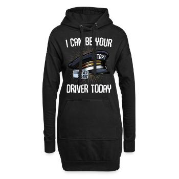 Taxi - Hoodie-Kleid - Schwarz - Vorne