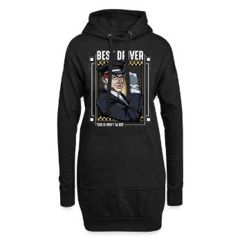 Taxi - Hoodie-Kleid - Schwarz - Vorne
