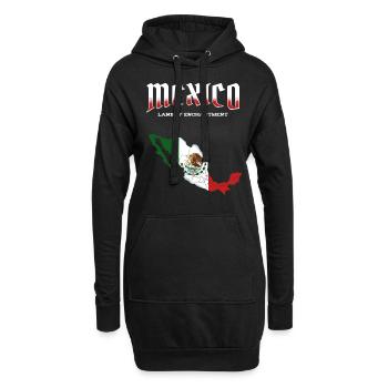 Mexique - Sweat-shirt à capuche long Femme - noir - Devant