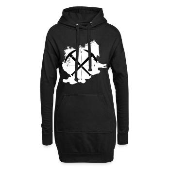 Bergbau Minenarbeiter Kumpel Solidarität - Hoodie-Kleid - Schwarz - Vorne