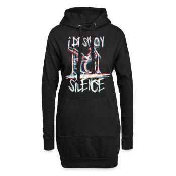 Schlagzeuger Schlagzeug - Hoodie-Kleid - Schwarz - Vorne