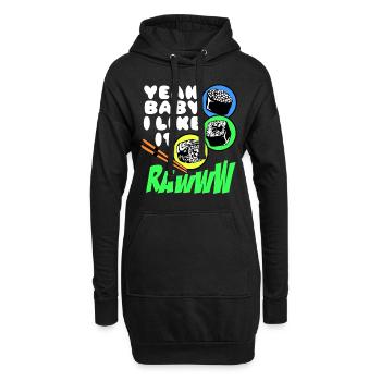 Sushi Go Reis Japan Tokio Miso Nigiri Maki Udon - Hoodie-Kleid - Schwarz - Vorne