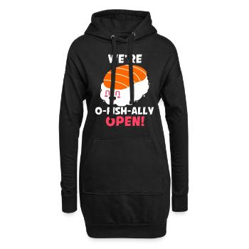 Sushi Go Reis Japan Tokio Miso Nigiri Maki Udon - Hoodie-Kleid - Schwarz - Vorne