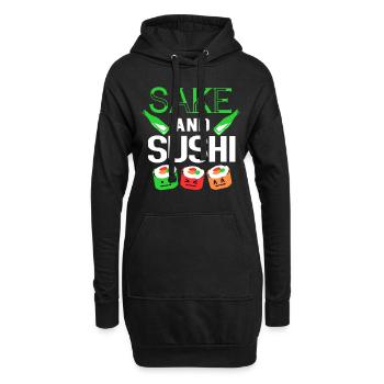 Sushi Go Reis Japan Tokio Miso Nigiri Maki Udon - Hoodie-Kleid - Schwarz - Vorne