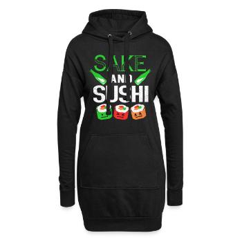 Sushi - Hoodie-Kleid - Schwarz - Vorne