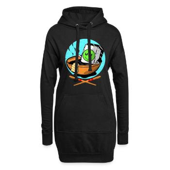 Sushi - Sweat-shirt à capuche long Femme - noir - Devant
