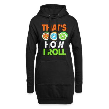 Sushi - Hoodie-Kleid - Schwarz - Vorne