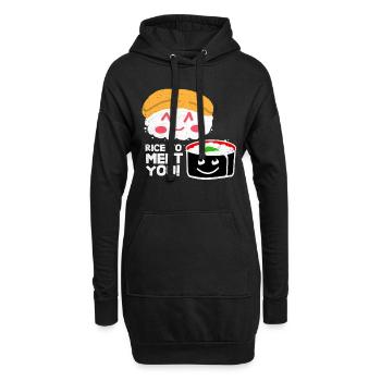 Sushi - Hoodie-Kleid - Schwarz - Vorne