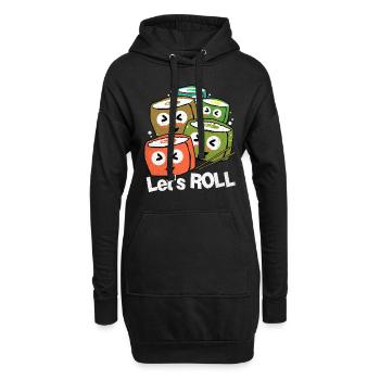 Sushi - Hoodie-Kleid - Schwarz - Vorne