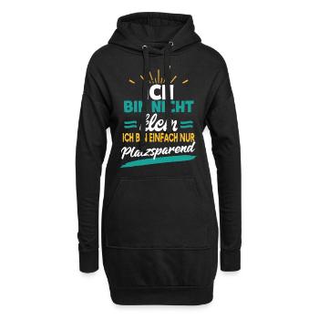 Drôle de phrases drôles pour un enfant - Sweat-shirt à capuche long Femme - noir - Devant