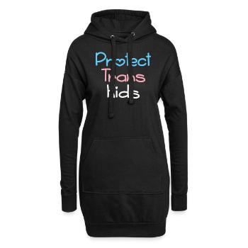 Protéger les enfants transgenres - Sweat-shirt à capuche long Femme - noir - Devant