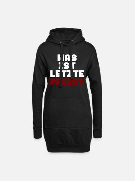 Was ist letzte Preis? - Hoodie-Kleid - Schwarz