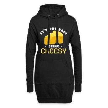 Käse - Hoodie-Kleid - Schwarz - Vorne