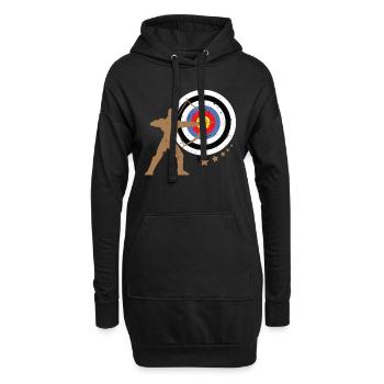 BOGENSCHÜTZE 3D BOGENSCHIEßEN ZIELSCHEIBE - Hoodie-Kleid - Schwarz - Vorne
