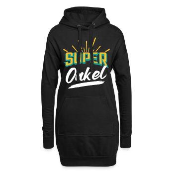Onkel Super Onkel - Hoodie-Kleid - Schwarz - Vorne