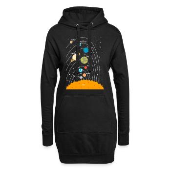 Cadeau astronomie astronomie astronomie planète planète - Sweat-shirt à capuche long Femme - noir - Devant