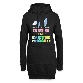 Osterfest Osterhase Ostereier Jungen Geschenk - Hoodie-Kleid - Schwarz - Vorne