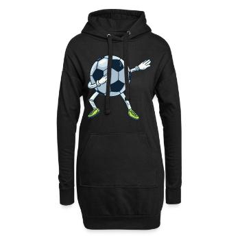 Tamponner le football - Sweat-shirt à capuche long Femme - noir - Devant