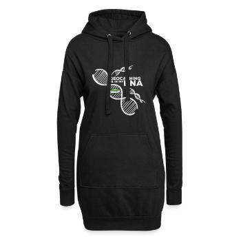 Geocaching - Hoodie-Kleid - Schwarz - Vorne