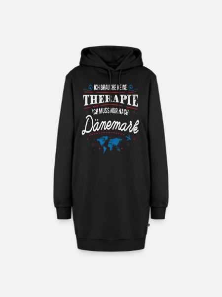 Dänemark - Hoodie-Kleid - Schwarz
