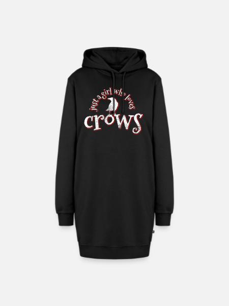 Krähe Krähe Krähe - Hoodie-Kleid - Schwarz