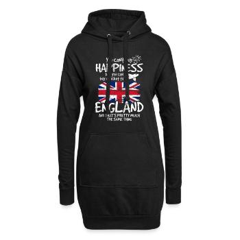 Angleterre - Sweat-shirt à capuche long Femme - noir - Devant