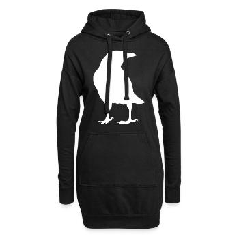 corneille - Sweat-shirt à capuche long Femme - noir - Devant