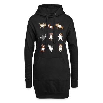Yoga Cochon d’Inde méditation Yogi Namaste cadeau - Sweat-shirt à capuche long Femme - noir - Devant