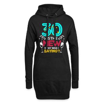 30 ans - Sweat-shirt à capuche long Femme - noir - Devant
