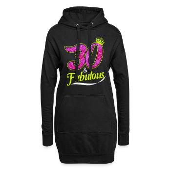 30 ans - Sweat-shirt à capuche long Femme - noir - Devant