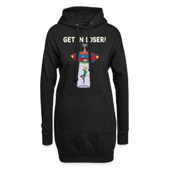 Get In Loser Alien Ufo Alien Cadeau - Sweat-shirt à capuche long Femme - noir - Devant