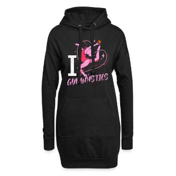 Gymnastique - Sweat-shirt à capuche long Femme - noir - Devant