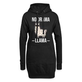 No drama Lama Cool Kamel Lustig Geschenk Geek - Hoodie-Kleid - Schwarz - Vorne