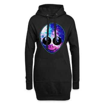 Aliens - Hoodie-Kleid - Schwarz - Vorne