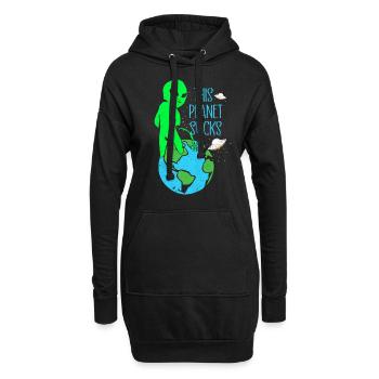Aliens - Sweat-shirt à capuche long Femme - noir - Devant