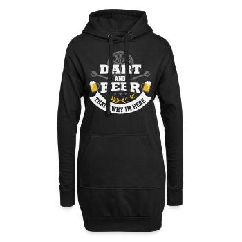 Dart - Hoodie-Kleid - Schwarz - Vorne