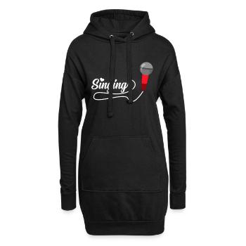 Singen - Hoodie-Kleid - Schwarz - Vorne