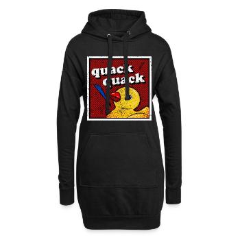 Ente Teich Enten schwimmen auf dem See - Hoodie-Kleid - Schwarz - Vorne