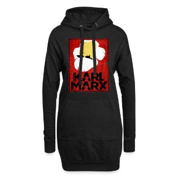 Communisme - Sweat-shirt à capuche long Femme - noir - Devant
