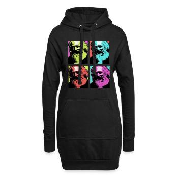 Communisme - Sweat-shirt à capuche long Femme - noir - Devant