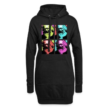 Kommunismus Lenin Marx Klassenkampf Sozial - Hoodie-Kleid - Schwarz - Vorne