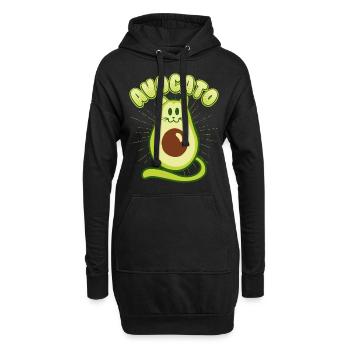 Avocato Avocado Katze Kätzchen Guacamole Geschenk - Hoodie-Kleid - Schwarz - Vorne