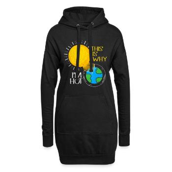 Jour de la Terre - Sweat-shirt à capuche long Femme - noir - Devant