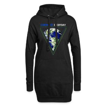 Changement climatique Earth Day Protection de l’environnement Bio Terre - Sweat-shirt à capuche long Femme - noir - Devant