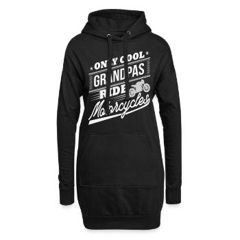 Opa Biker Motorrad Witzig Geschenk Geburtstag - Hoodie-Kleid - Schwarz - Vorne