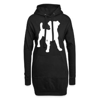 Jack Russell - Hoodie-Kleid - Schwarz - Vorne