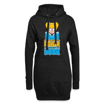 Livres Livre Lecture Bouquine fille cadeau - Sweat-shirt à capuche long Femme - noir - Devant